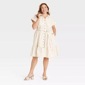 Ava & Viv Cream Midi Dress